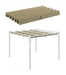 Pergola Shade Cover for 3 x 3m Pergola, Replacement Canopy Fabric Only, Tan