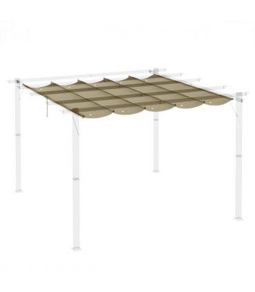 Pergola Shade Cover for 3 x 3m Pergola, Replacement Canopy Fabric Only, Tan