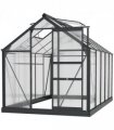 Polycarbonate Grey 190cm x 312cm x 201cm Walk-In Garden Greenhouse