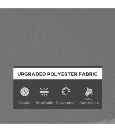 3 Piece Outdoor Cushion Pad Set for Garden Furniture Cushions, Dark Grey