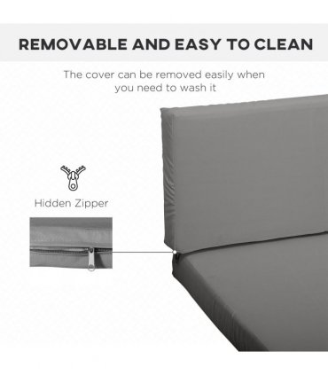 3 Piece Outdoor Cushion Pad Set for Garden Furniture Cushions, Dark Grey
