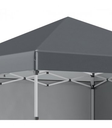 Gazebo 3x3M Dark Grey Pop Up Event Shelter 2 Sidewalls 274H x 297L x 297W cm