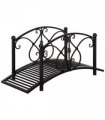 Decorative Garden Bridge Classic Footbridge w/ Safety Rails for Creek Stream