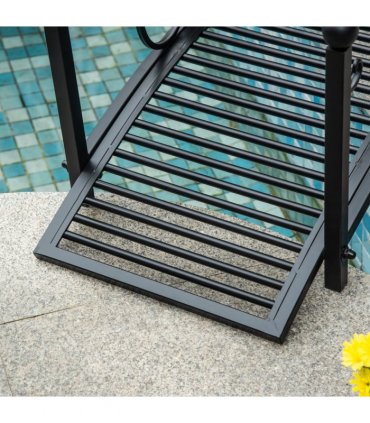 Decorative Garden Bridge Classic Footbridge w/ Safety Rails for Creek Stream