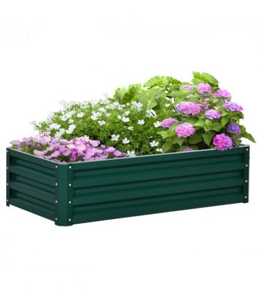 Steel Green 120 cm x 60 cm x 30.5 cm Raised Garden Bed Planter Growing Box