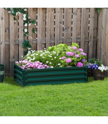 Steel Green 120 cm x 60 cm x 30.5 cm Raised Garden Bed Planter Growing Box