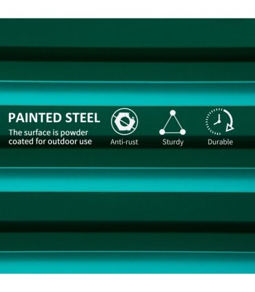 Steel Green 120 cm x 60 cm x 30.5 cm Raised Garden Bed Planter Growing Box
