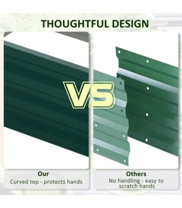 Steel Green 120 cm x 60 cm x 30.5 cm Raised Garden Bed Planter Growing Box