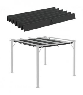Pergola Shade Cover for 3 x 3m Pergola, Replacement Canopy Fabric Only, Grey