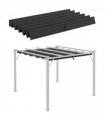 Pergola Shade Cover for 3 x 3m Pergola, Replacement Canopy Fabric Only, Grey