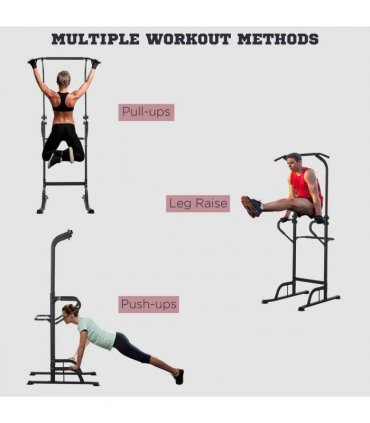Power Tower Dip Station Pull Up Bar Multi-Function Push Up Equipment Home Gym