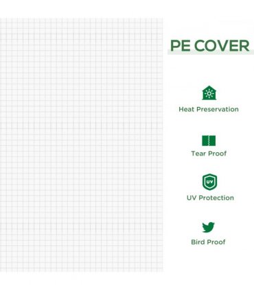 Greenhouse Poly tunnel Steel White 180L x 90W x 90Hcm Mini Small for Plants