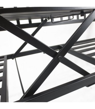 Outdoor Metal Frame 2 Seater Bench Patio Park Garden Seating Chair w/ Table