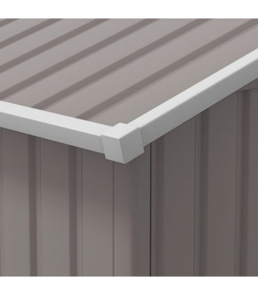 Garden Shed Storage Yard Store Door Metal Roof Tool Box Container 12.5ft x 11ft