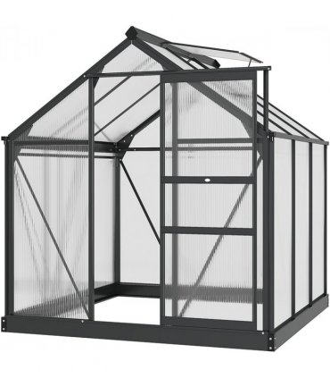 Greenhouse Polycarbonate Walk-In Aluminium Frame Slide Door 6x6ft