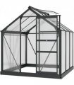 Greenhouse Polycarbonate Walk-In Aluminium Frame Slide Door 6x6ft