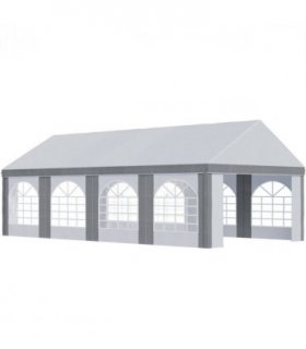 8 x 4m Party Tent, Marquee Gazebo with Sides, Eight Windows and Double Doors