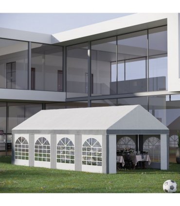 8 x 4m Party Tent, Marquee Gazebo with Sides, Eight Windows and Double Doors