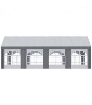 8 x 4m Party Tent, Marquee Gazebo with Sides, Eight Windows and Double Doors