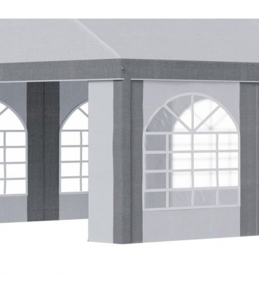 8 x 4m Party Tent, Marquee Gazebo with Sides, Eight Windows and Double Doors