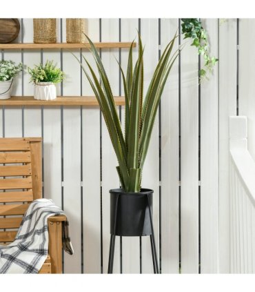 HOMCOM Potted Artificial Plants Agave Succulent for Desk Indoor Outdoor, 90cm