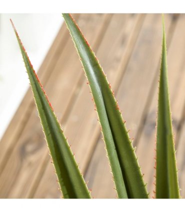 HOMCOM Potted Artificial Plants Agave Succulent for Desk Indoor Outdoor, 90cm
