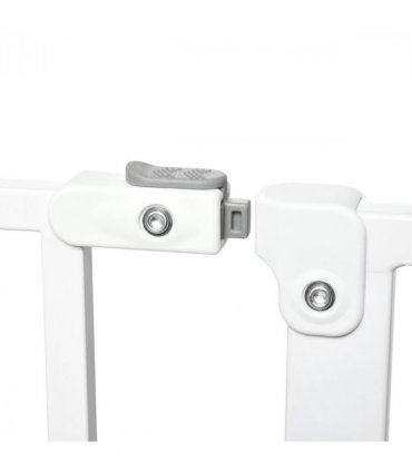 PawHut Dog Gate Wide Stair Gate w/ Door Pressure Fit, 75-115W cm, White