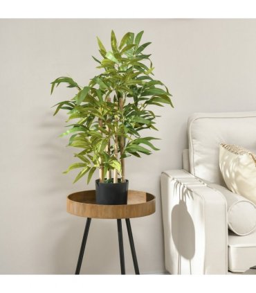 Artificial Plant Green Thick Plastic Bamboo Design Tabletop Size 60cm Height
