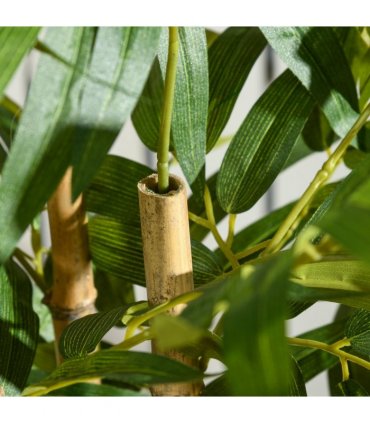 Artificial Plant Green Thick Plastic Bamboo Design Tabletop Size 60cm Height
