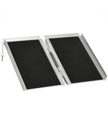Aluminium Alloy Wheelchair Ramp 61cm x 72cm x 5cm Silver Anti-Slip Surface