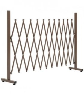 Aluminum Dark Brown 300L x 31D x 103.5H cm Outsunny Movable Fence Panel