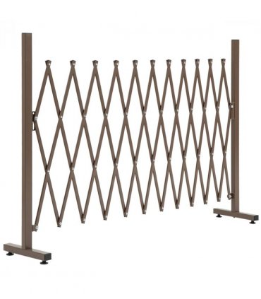 Aluminum Dark Brown 300L x 31D x 103.5H cm Outsunny Movable Fence Panel