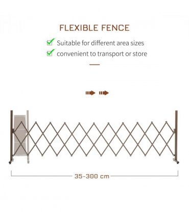 Aluminum Dark Brown 300L x 31D x 103.5H cm Outsunny Movable Fence Panel