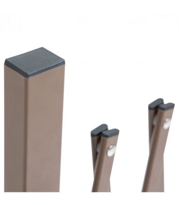 Aluminum Dark Brown 300L x 31D x 103.5H cm Outsunny Movable Fence Panel