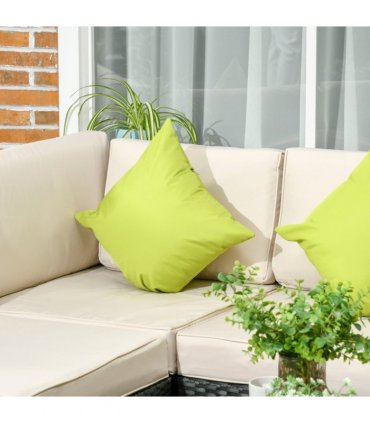 Outsunny 8 Pieces Patio Rattan Sofa Set Garden Furniture Set for Outdoor Black