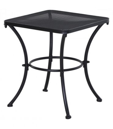 Outsunny 45cm Square Metal Outdoor Patio Bistro Table Coffee Desk Black