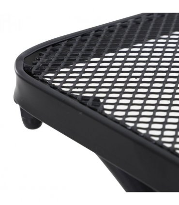 Outsunny 45cm Square Metal Outdoor Patio Bistro Table Coffee Desk Black