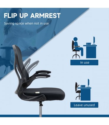 Vinsetto Draughtsman Chair Tall Office Chair w/ Adjustable Footrest Ring Black