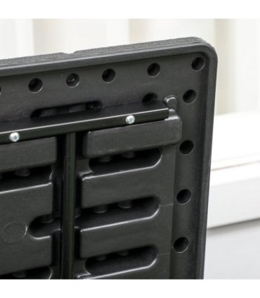 Outsunny 336 Litre Rolling Outdoor Garden Storage Box, Plastic Container, Black