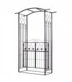 Metal Garden Entrance Arch Matte Black 131cmx49cmx212cm Elegant Outdoor Impact