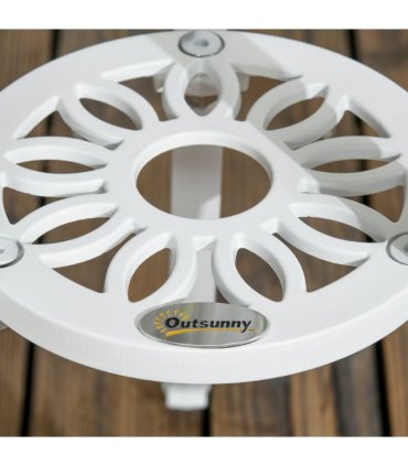 Outsunny Aluminium Bistro Set Garden Coffee Table Chair Outdoor Dining Set