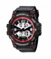 Sports Red PU strap 10.00 cm Ravel Adults Ana-Digi Dual time 5ATM Watch