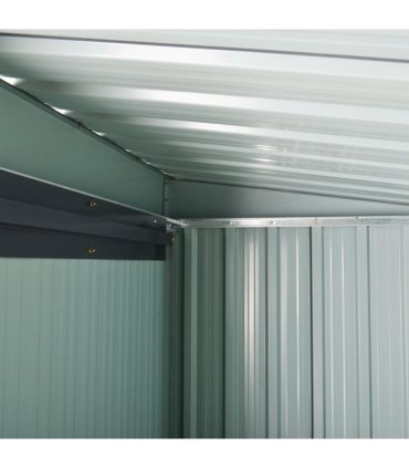 Garden Storage Shed Black 163 cm x 89 cm x 182 cm Galvanized Color Steel Sliding