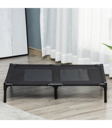 PawHut Large Pet Cot Portable Dog Cat Sleep Bed Elevated Camping Outdoor Black