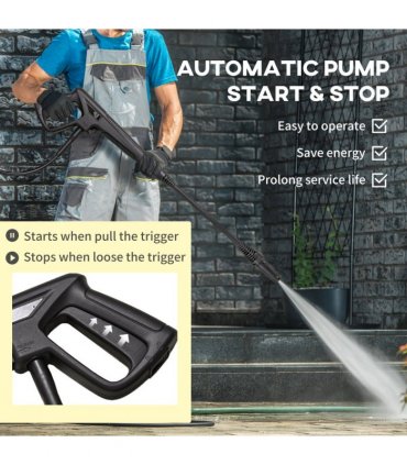 DURHAND Portable Power Washer 1800W, 150 Bar, 510 L/h for Garden, Car, Furniture