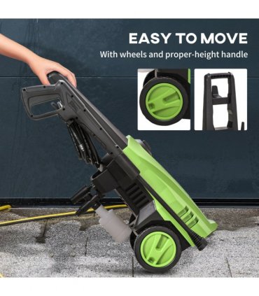 Garden Power Washer 1800W 150 Bar Green 35W x 27D x 78H cm - Complete Kit