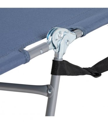Outsunny Beach Chaise Lounge Portable Adjustable Backrest with Face Cavity Grey