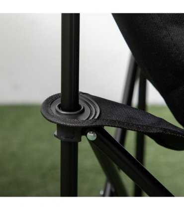 Camping Chair Fabric Black 61W x 54D x 66H cm Outsunny Folding Camping Chair