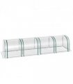Outsunny Tunnel Greenhouse Steel Frame with Zipper Doors, Clear