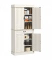 HOMCOM 180cm Kitchen Pantry Storage Cabinet Server Food Organizer, White